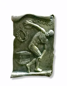 τοίχου κεραμικό δισκοβόλο
