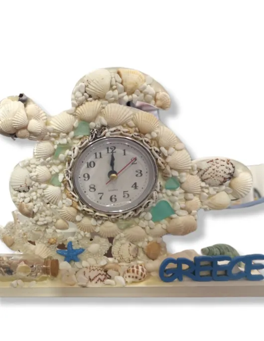nautical clock turtle shell