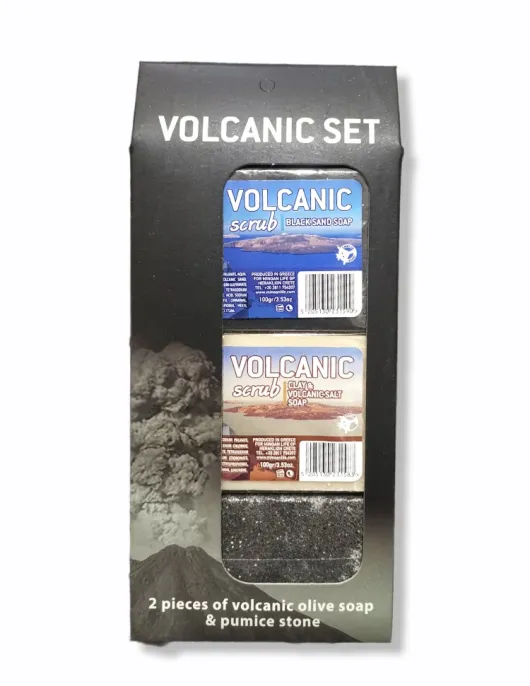 kollectiva set volcano 2 soaps and pumice stone 