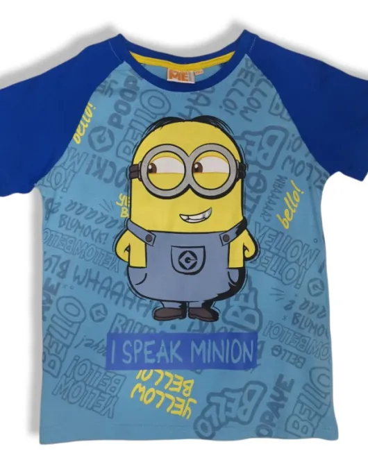 t-shirt boy minion I speak 2-12